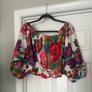 Floral Off-Shoulder Rachel Zoe Top